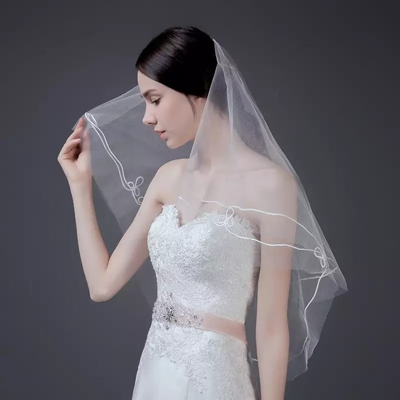 Wedding Veils 13m 43ft Lace Edge Bridal 